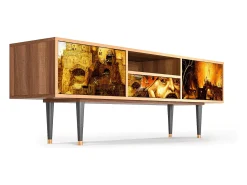 Móvel De Tv* Mueble de TV - 170х59х41 cm - T6 - Christ in Limbo, Nogueira Castanho