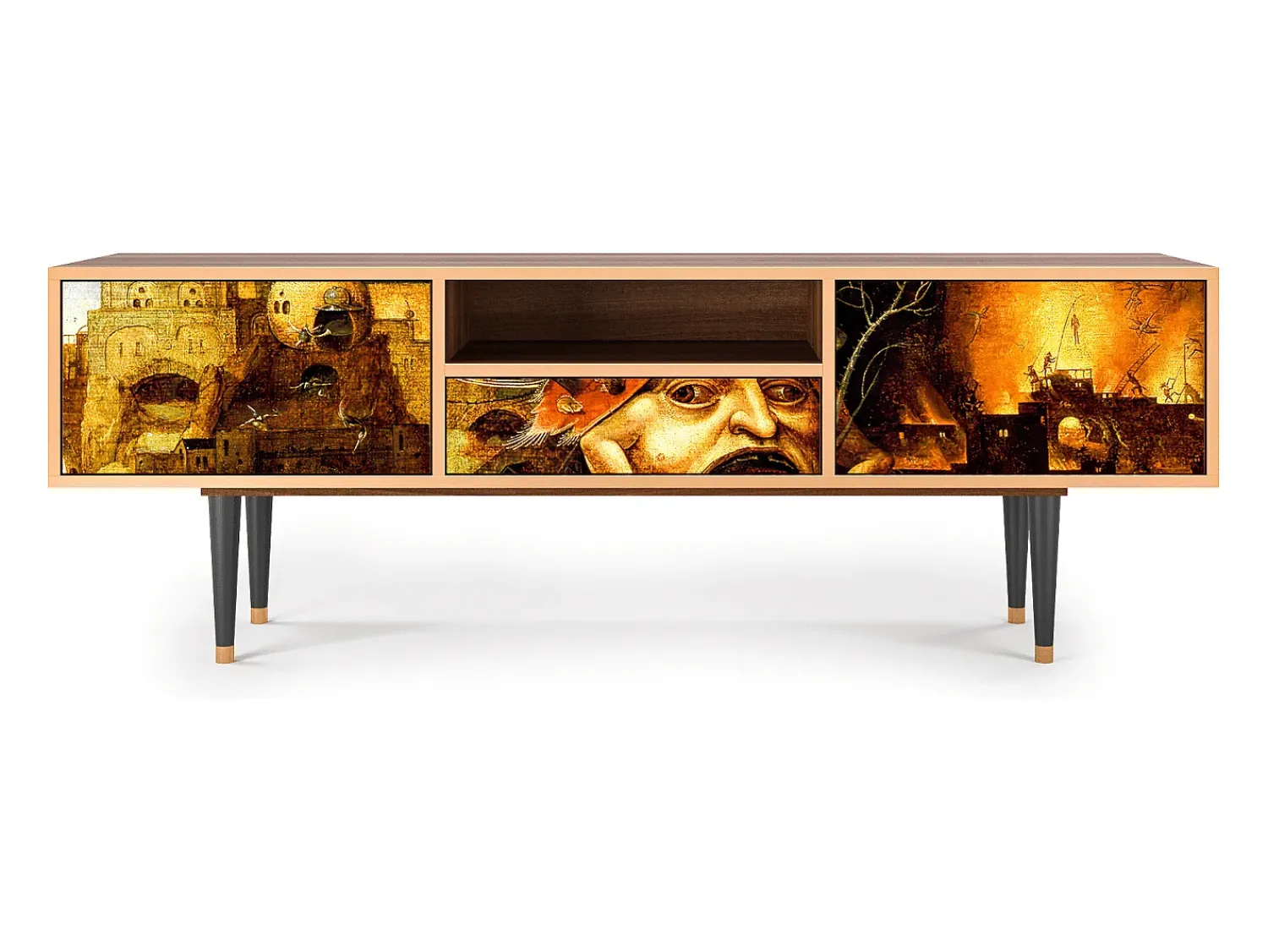 Móvel De Tv* Mueble de TV - 170х59х41 cm - T6 - Christ in Limbo, Nogueira Castanho