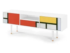 Móvel De Tv* Mueble de TV - 170х59х41 cm - T6 - Composition, Branco Bege