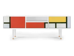 Móvel De Tv* Mueble de TV - 170х59х41 cm - T6 - Composition, Branco Bege