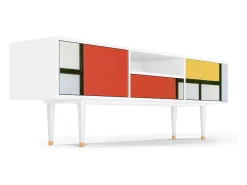 Móvel De Tv* Mueble de TV - 170х59х41 cm - T6 - Composition, Branco Bege