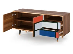 Móvel De Tv| Mueble de TV - 125х56х41 cm - T7 - Composition, Nogueira Castanho