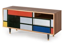 Móvel De Tv| Mueble de TV - 125х56х41 cm - T7 - Composition, Nogueira Castanho