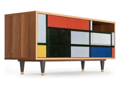 Móvel De Tv| Mueble de TV - 125х56х41 cm - T7 - Composition, Nogueira Castanho