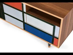 Móvel De Tv| Mueble de TV - 125х56х41 cm - T7 - Composition, Nogueira Castanho