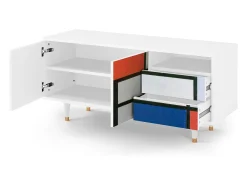 Móvel De Tv| Mueble de TV - 125х56х41 cm - T7 - Composition, Branco Bege
