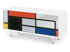 Móvel De Tv| Mueble de TV - 125х56х41 cm - T7 - Composition, Branco Bege