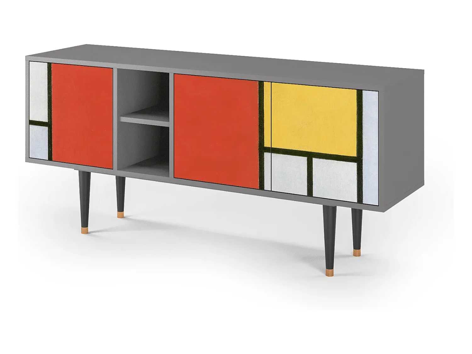 Mueble de TV - 150х69х41 cm - T5 - Composition, Cinza^ Móvel De Tv