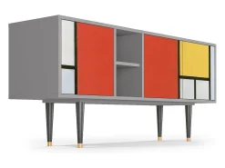 Mueble de TV - 150х69х41 cm - T5 - Composition, Cinza^ Móvel De Tv