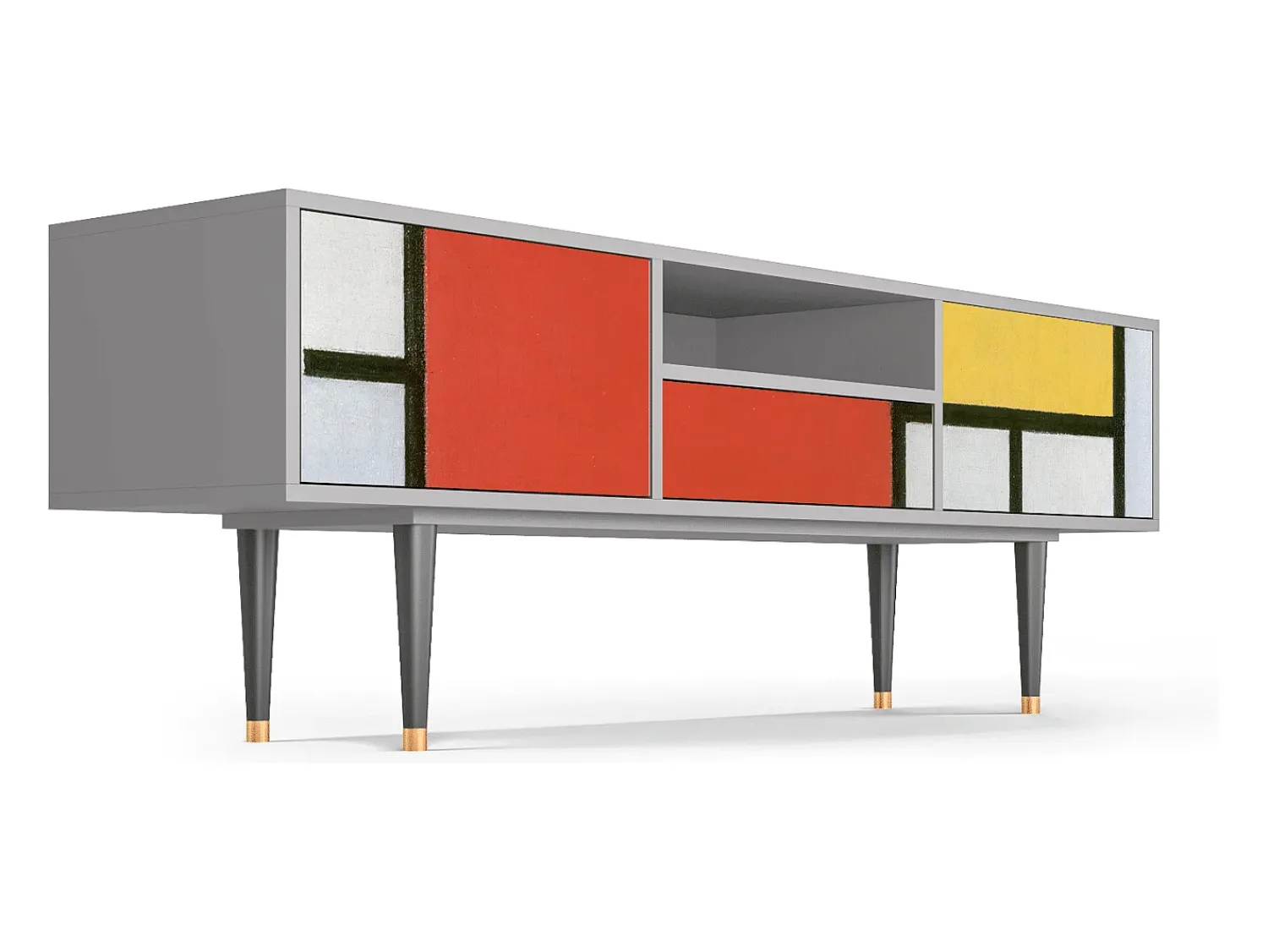 Mueble de TV - 170х59х41 cm - T6 - Composition, Cinza^ Móvel De Tv