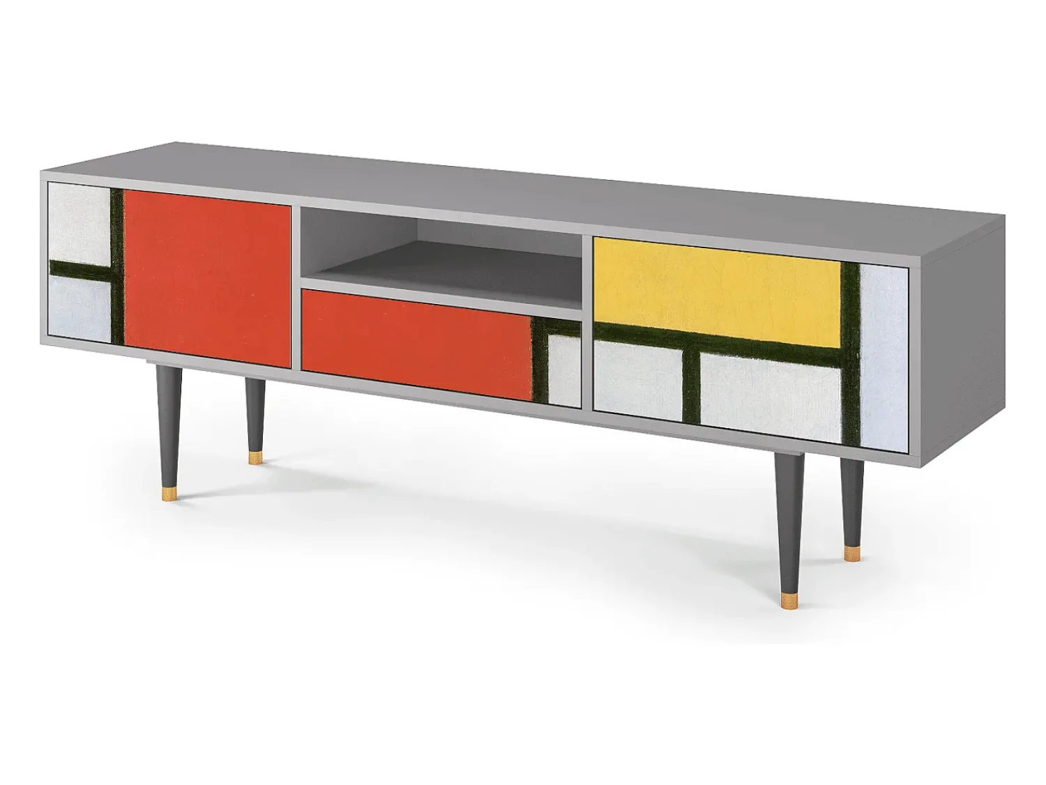 Mueble de TV - 170х59х41 cm - T6 - Composition, Cinza^ Móvel De Tv