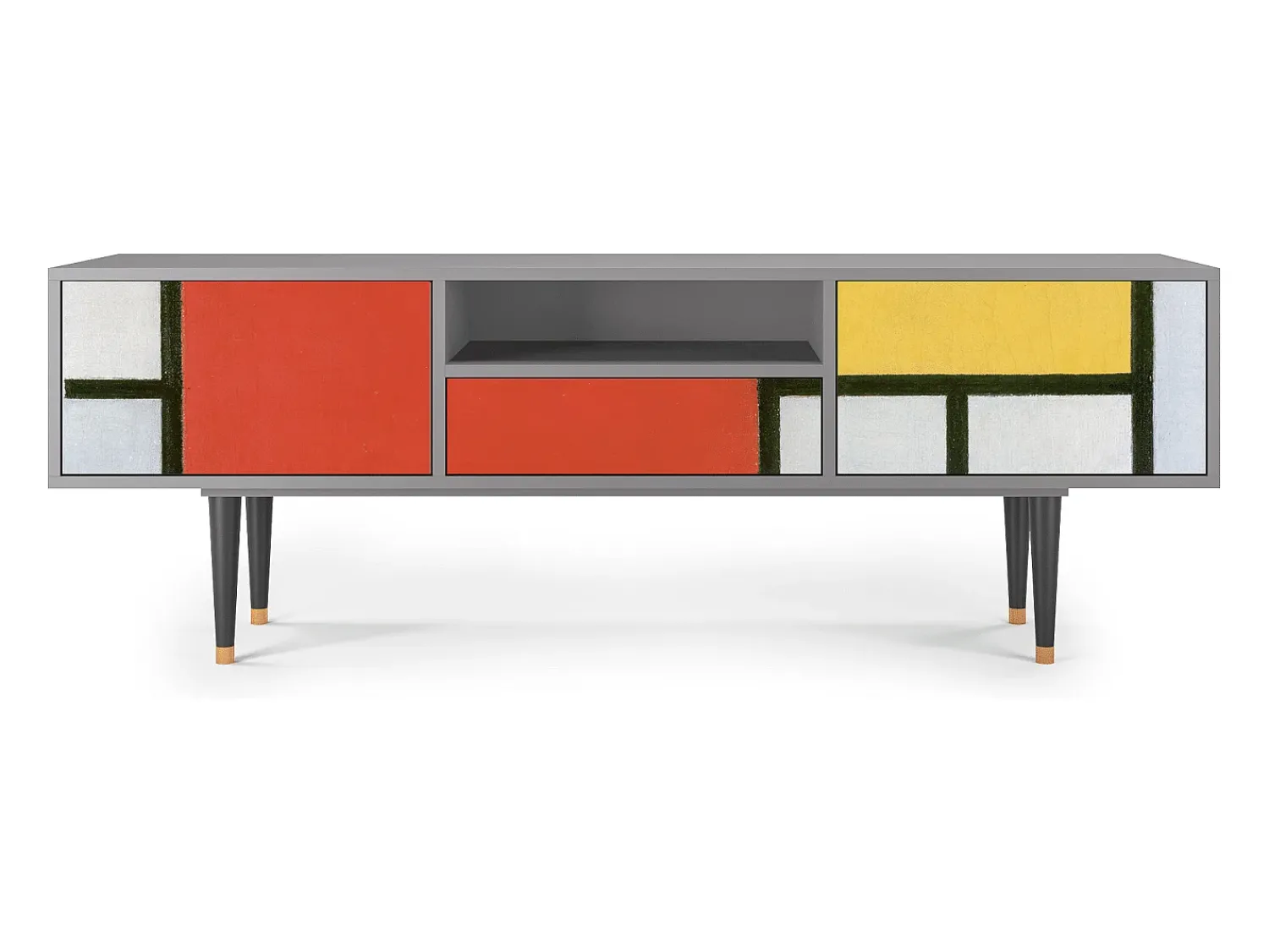 Mueble de TV - 170х59х41 cm - T6 - Composition, Cinza^ Móvel De Tv
