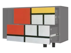 Móvel De Tv* Mueble de TV - 170х69х48 cm - T1 - Composition, Cinza Cinzento