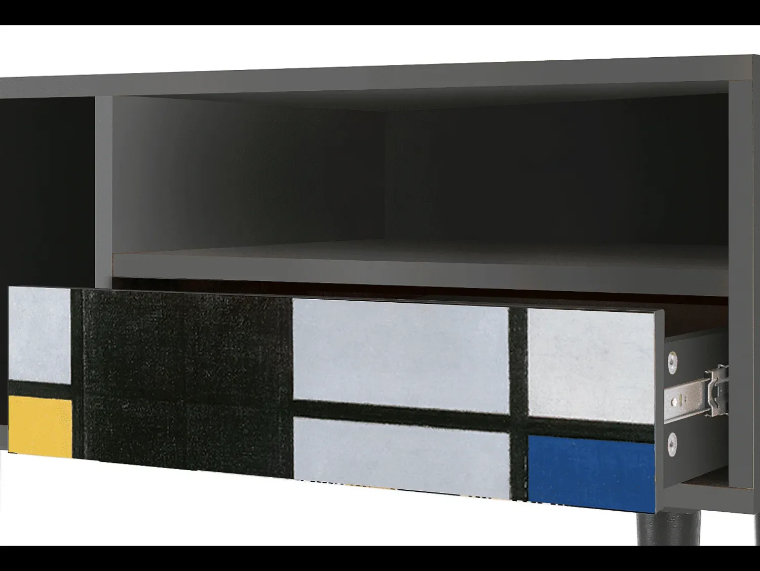 Móvel De Tv| Mueble de TV - 115х59х48 cm - T3 - Composition, Antracite Cinza antracite