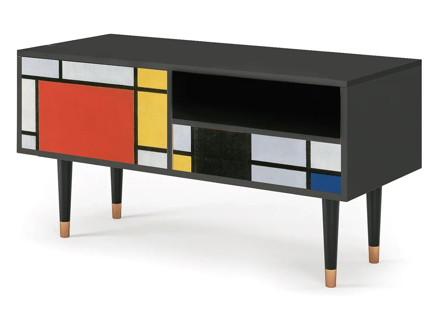 Móvel De Tv| Mueble de TV - 115х59х48 cm - T3 - Composition, Antracite Cinza antracite