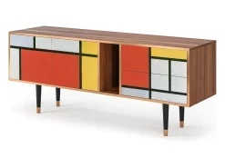 Móvel De Tv| Mueble de TV - 170х69х48 cm - T1 - Composition, Nogueira Castanho