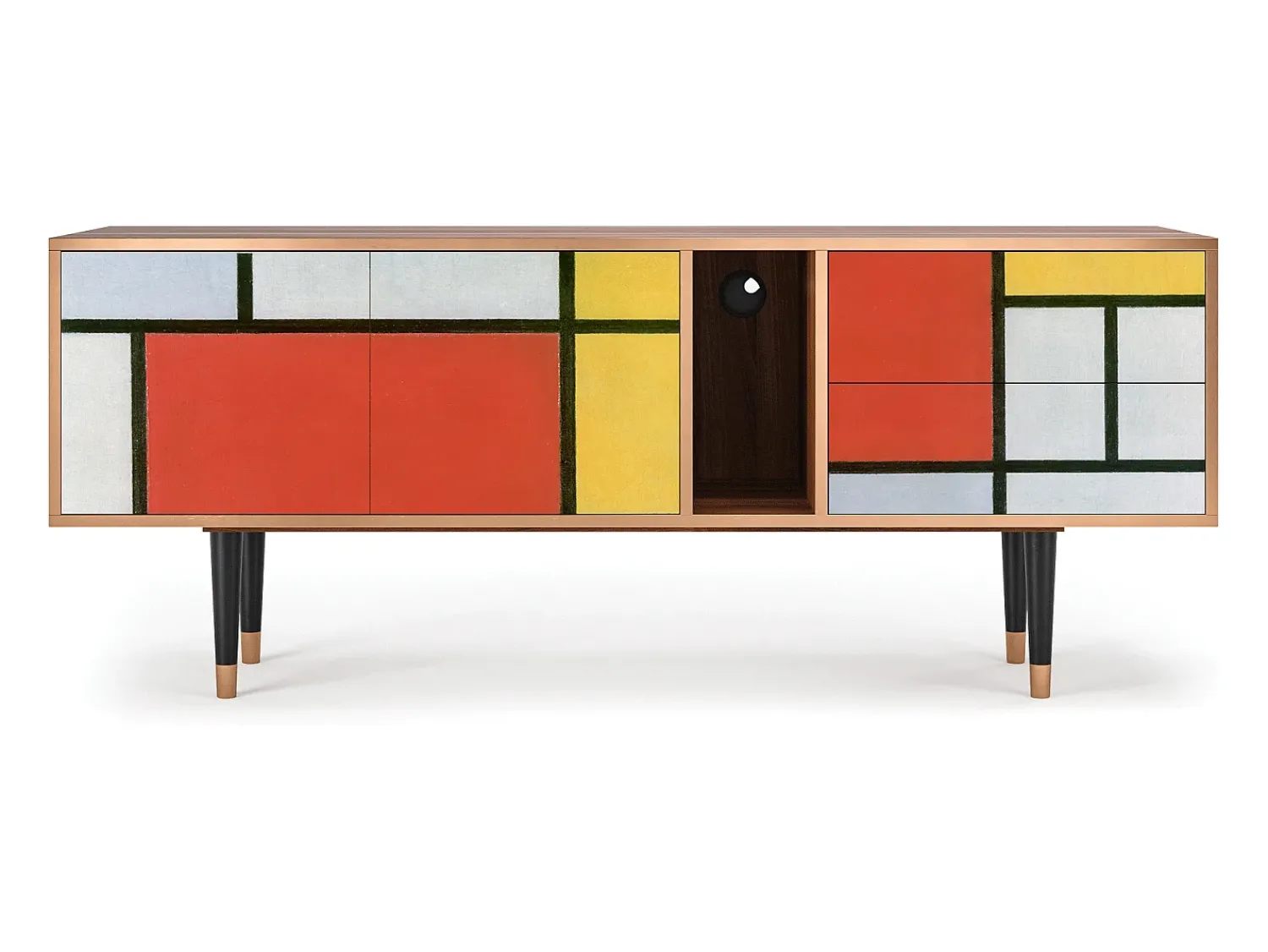 Móvel De Tv| Mueble de TV - 170х69х48 cm - T1 - Composition, Nogueira Castanho