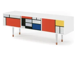 Mueble de TV - 170х59х48 cm - T4 - Composition, Branco^ Móvel De Tv