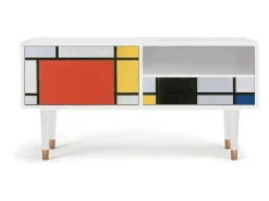 Móvel De Tv* Mueble de TV - 115х59х48 cm - T3 - Composition, Branco Bege