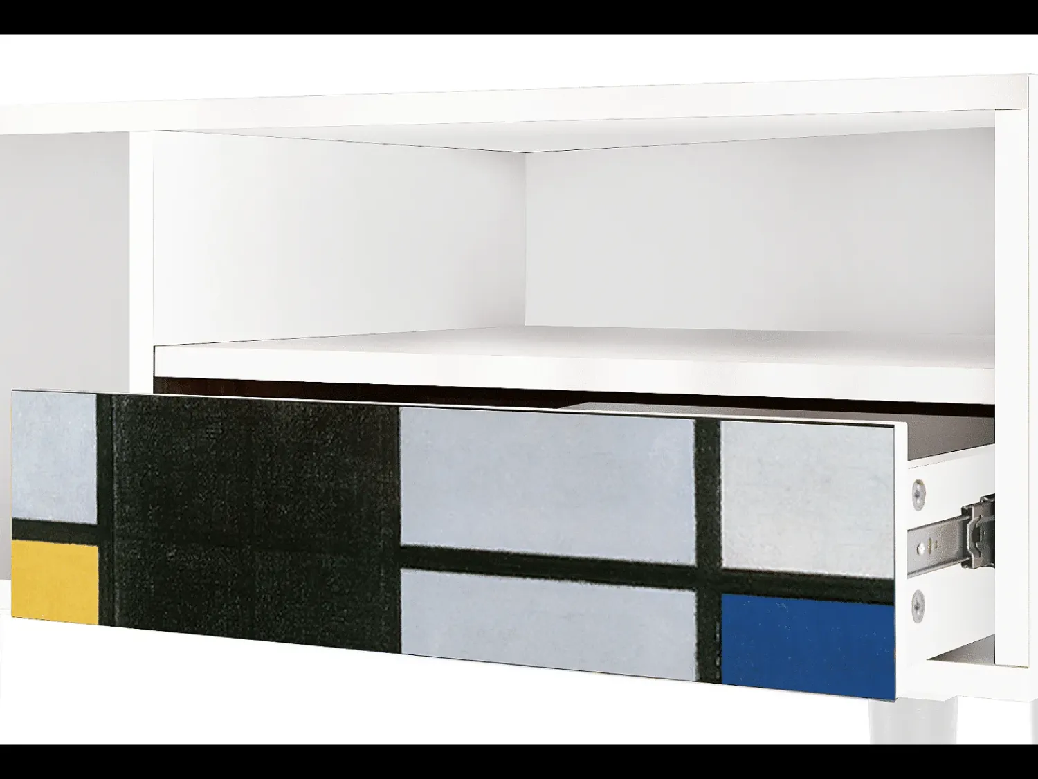 Móvel De Tv* Mueble de TV - 115х59х48 cm - T3 - Composition, Branco Bege