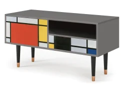 Móvel De Tv* Mueble de TV - 115х59х48 cm - T3 - Composition, Cinza Cinzento