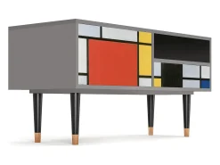 Móvel De Tv* Mueble de TV - 115х59х48 cm - T3 - Composition, Cinza Cinzento