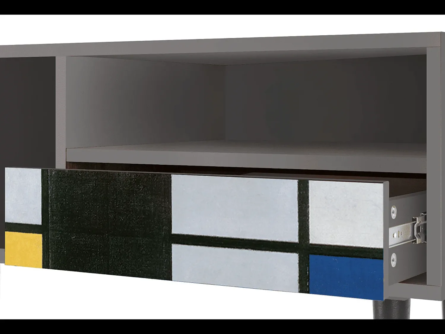 Móvel De Tv* Mueble de TV - 115х59х48 cm - T3 - Composition, Cinza Cinzento