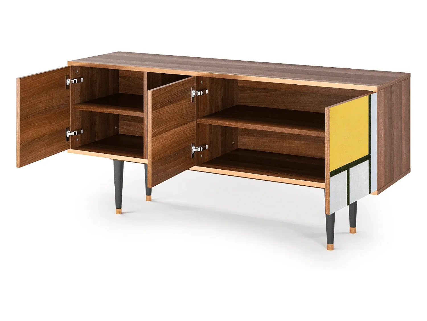 Mueble de TV - 150х69х41 cm - T5 - Composition, Nogueira^ Móvel De Tv