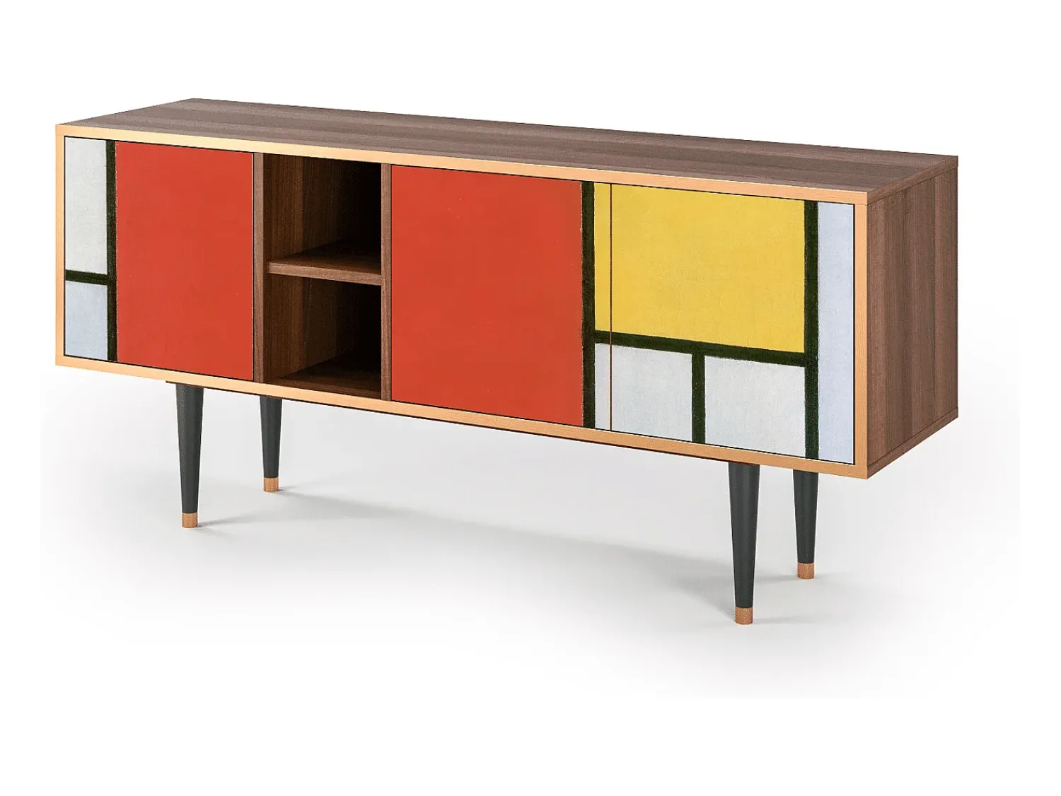 Mueble de TV - 150х69х41 cm - T5 - Composition, Nogueira^ Móvel De Tv