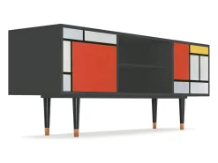 Móvel De Tv* Mueble de TV - 170х69х48 cm - T2 - Composition, Antracite Cinza antracite