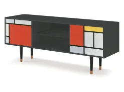 Móvel De Tv* Mueble de TV - 170х69х48 cm - T2 - Composition, Antracite Cinza antracite