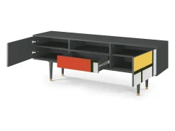 Hot Mueble de TV - 170х59х41 cm - T6 - Composition, Antracite Cinza antracite