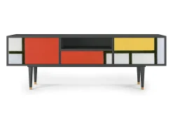Hot Mueble de TV - 170х59х41 cm - T6 - Composition, Antracite Cinza antracite