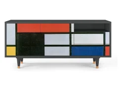 Móvel De Tv* Mueble de TV - 125х56х41 cm - T7 - Composition, Antracite Cinza antracite