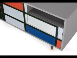 New Mueble de TV - 125х56х41 cm - T7 - Composition, Cinza Cinzento