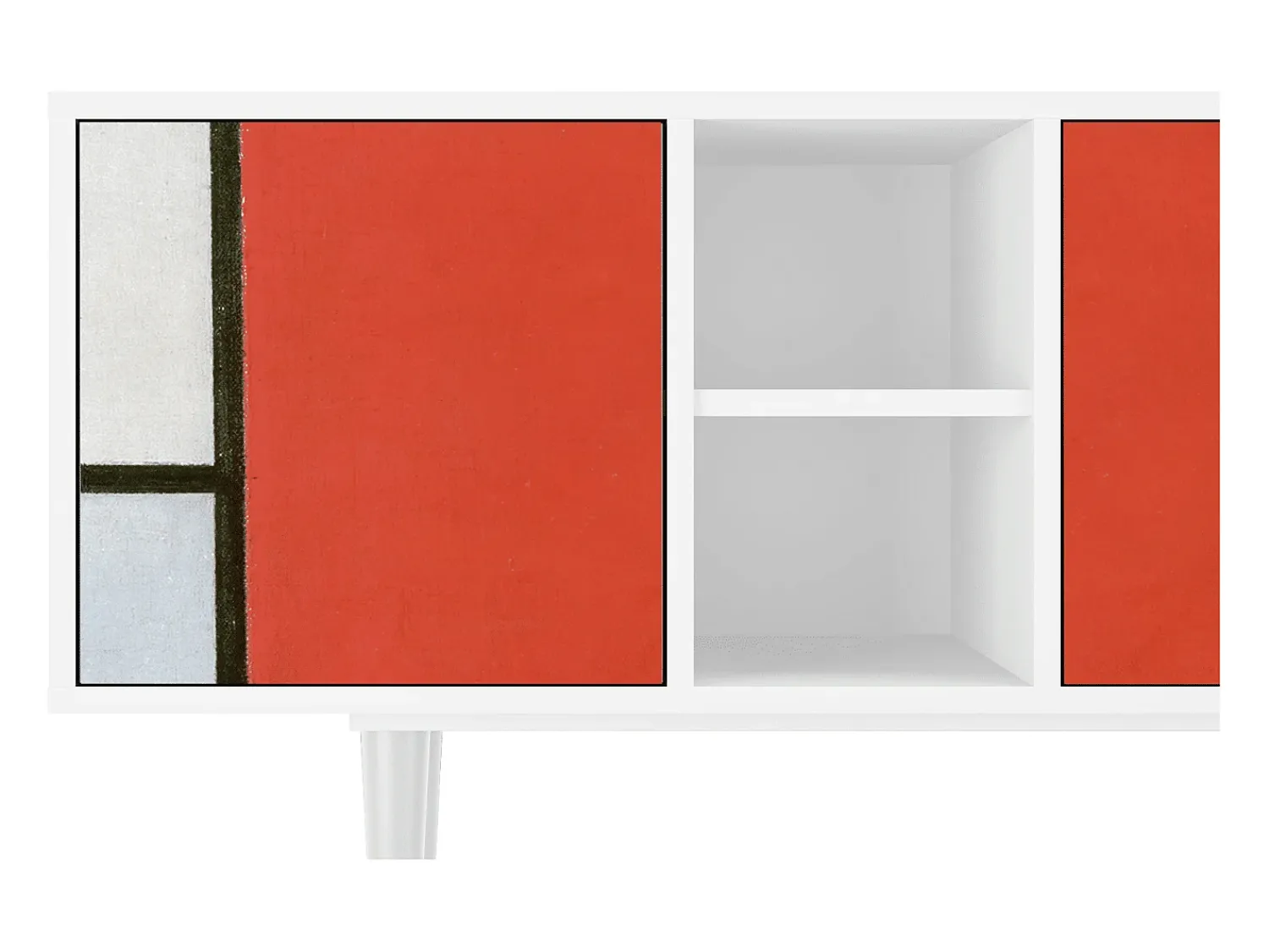 Móvel De Tv* Mueble de TV - 150х69х41 cm - T5 - Composition, Branco Bege