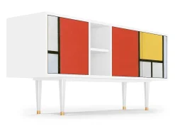 Móvel De Tv* Mueble de TV - 150х69х41 cm - T5 - Composition, Branco Bege