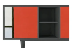 Móvel De Tv* Mueble de TV - 150х69х41 cm - T5 - Composition, Antracite Cinza antracite