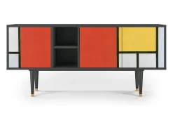 Móvel De Tv* Mueble de TV - 150х69х41 cm - T5 - Composition, Antracite Cinza antracite