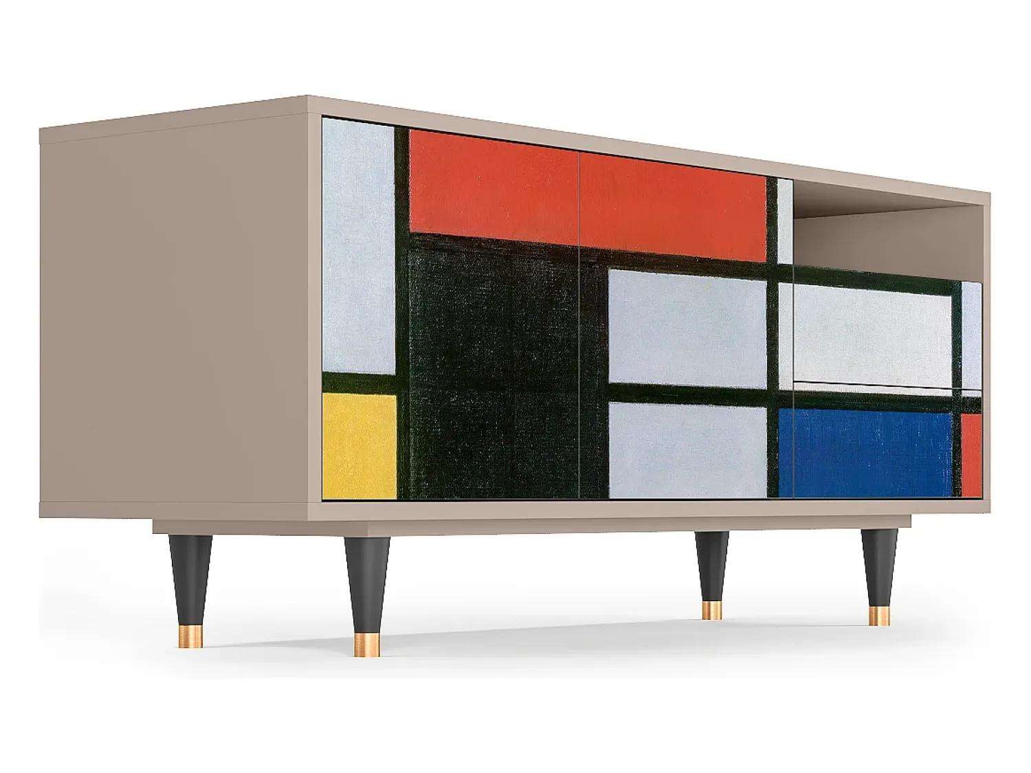Online Mueble de TV - 125х56х41 cm - T7 - Composition, Latte Bege