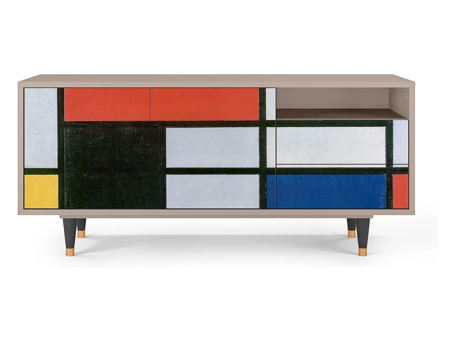 Online Mueble de TV - 125х56х41 cm - T7 - Composition, Latte Bege