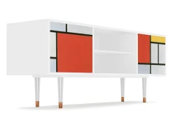 Móvel De Tv* Mueble de TV - 170х69х48 cm - T2 - Composition, Branco Bege