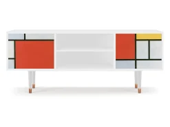 Móvel De Tv* Mueble de TV - 170х69х48 cm - T2 - Composition, Branco Bege