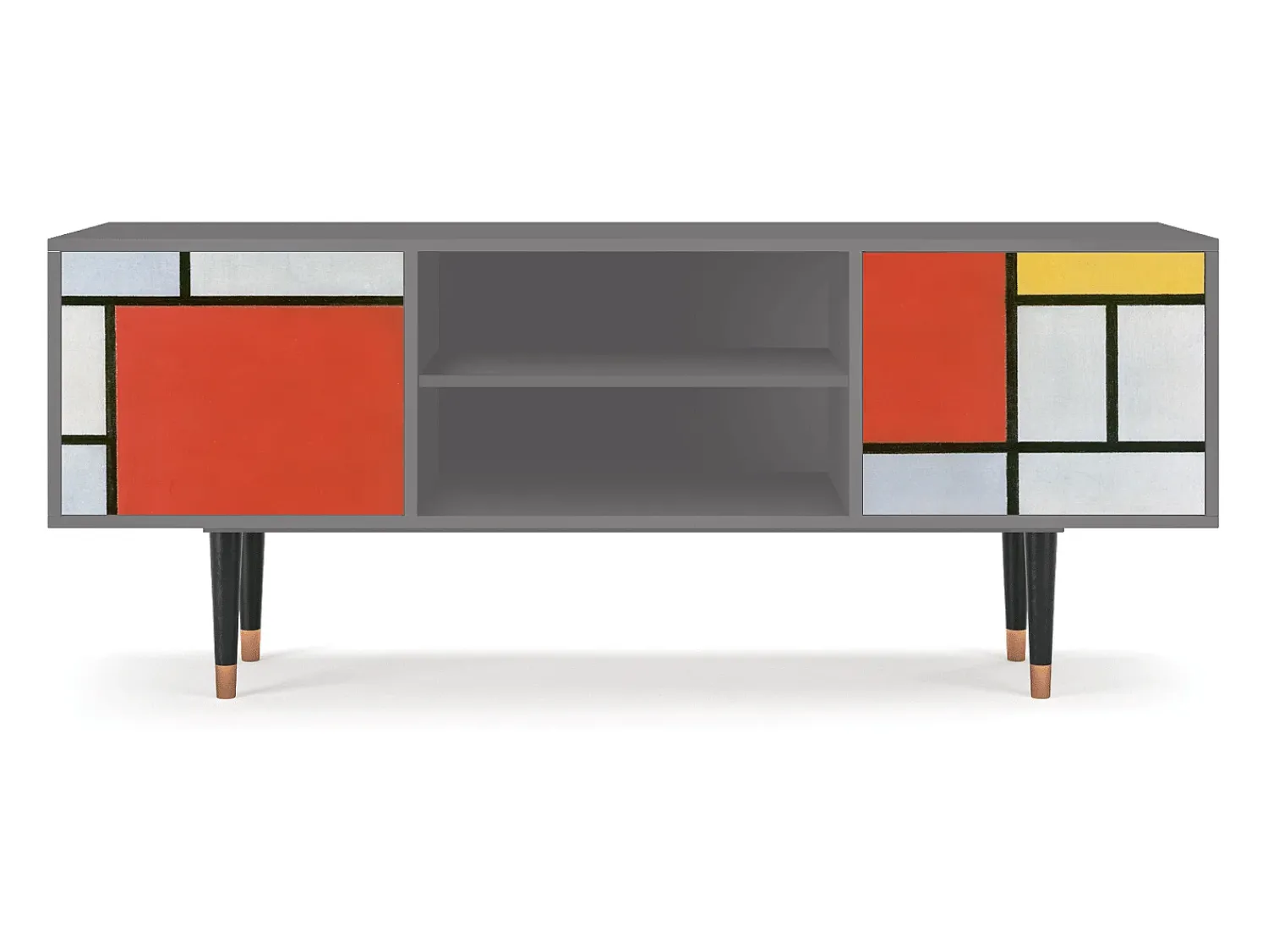 Móvel De Tv* Mueble de TV - 170х69х48 cm - T2 - Composition, Cinza Cinzento
