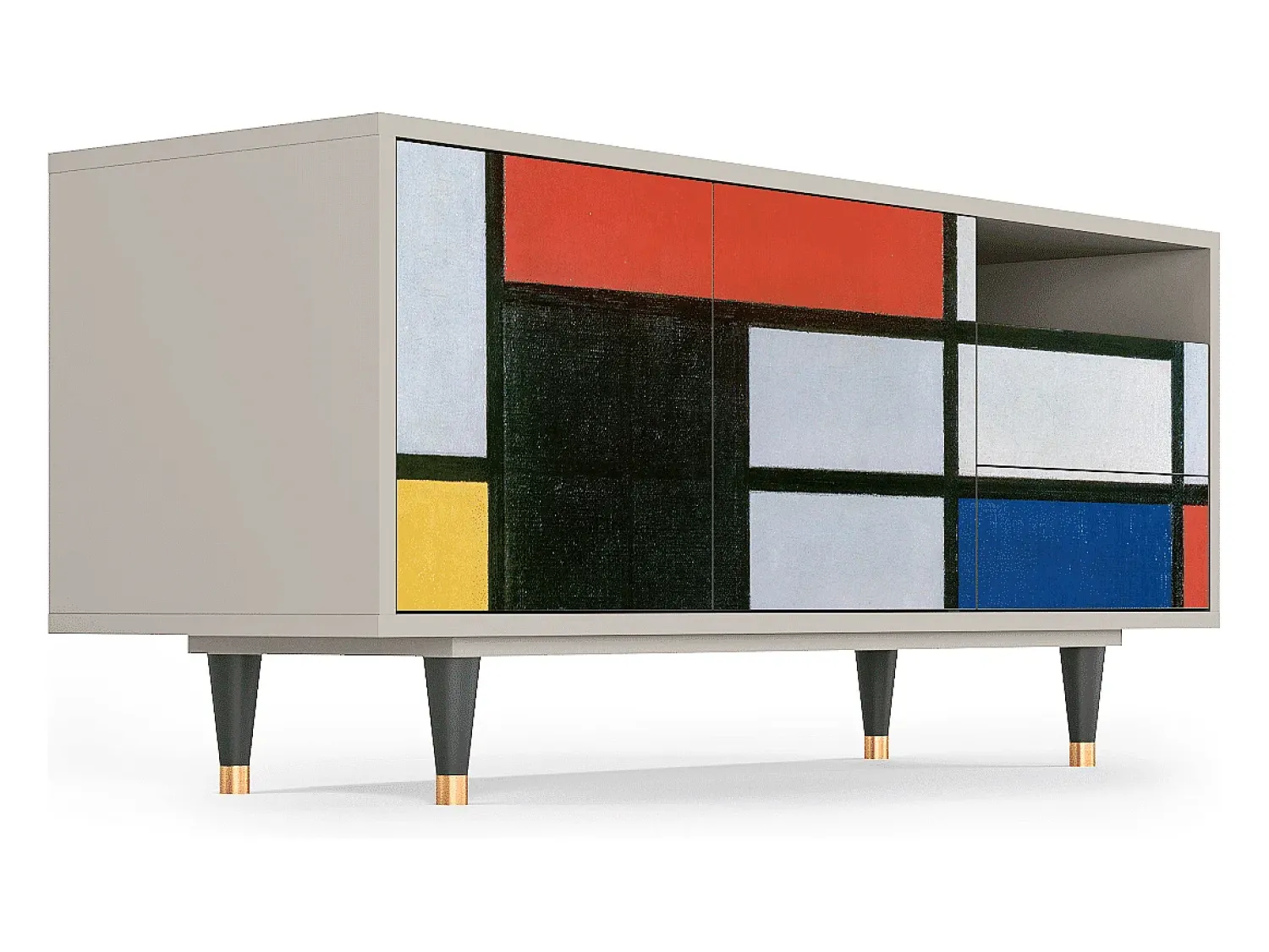 Móvel De Tv| Mueble de TV - 125х56х41 cm - T7 - Composition, Areia Bege