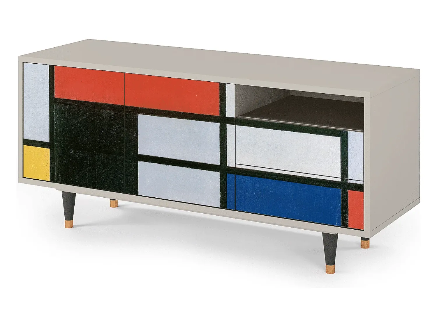 Móvel De Tv| Mueble de TV - 125х56х41 cm - T7 - Composition, Areia Bege