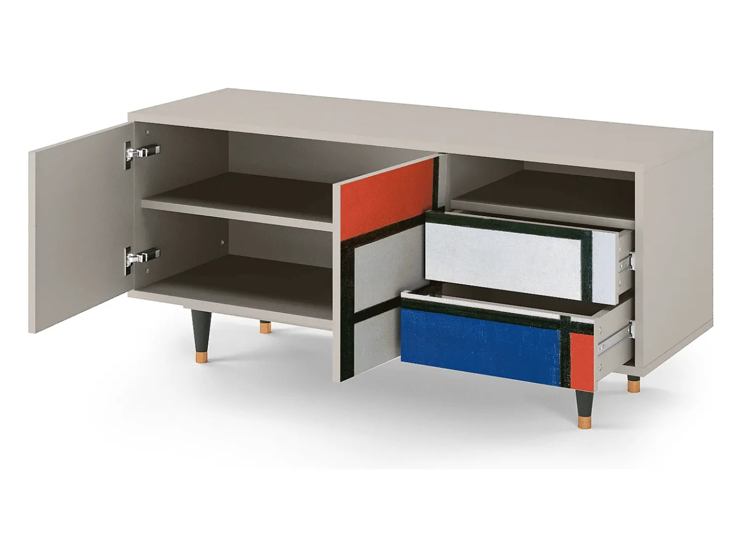 Móvel De Tv| Mueble de TV - 125х56х41 cm - T7 - Composition, Areia Bege