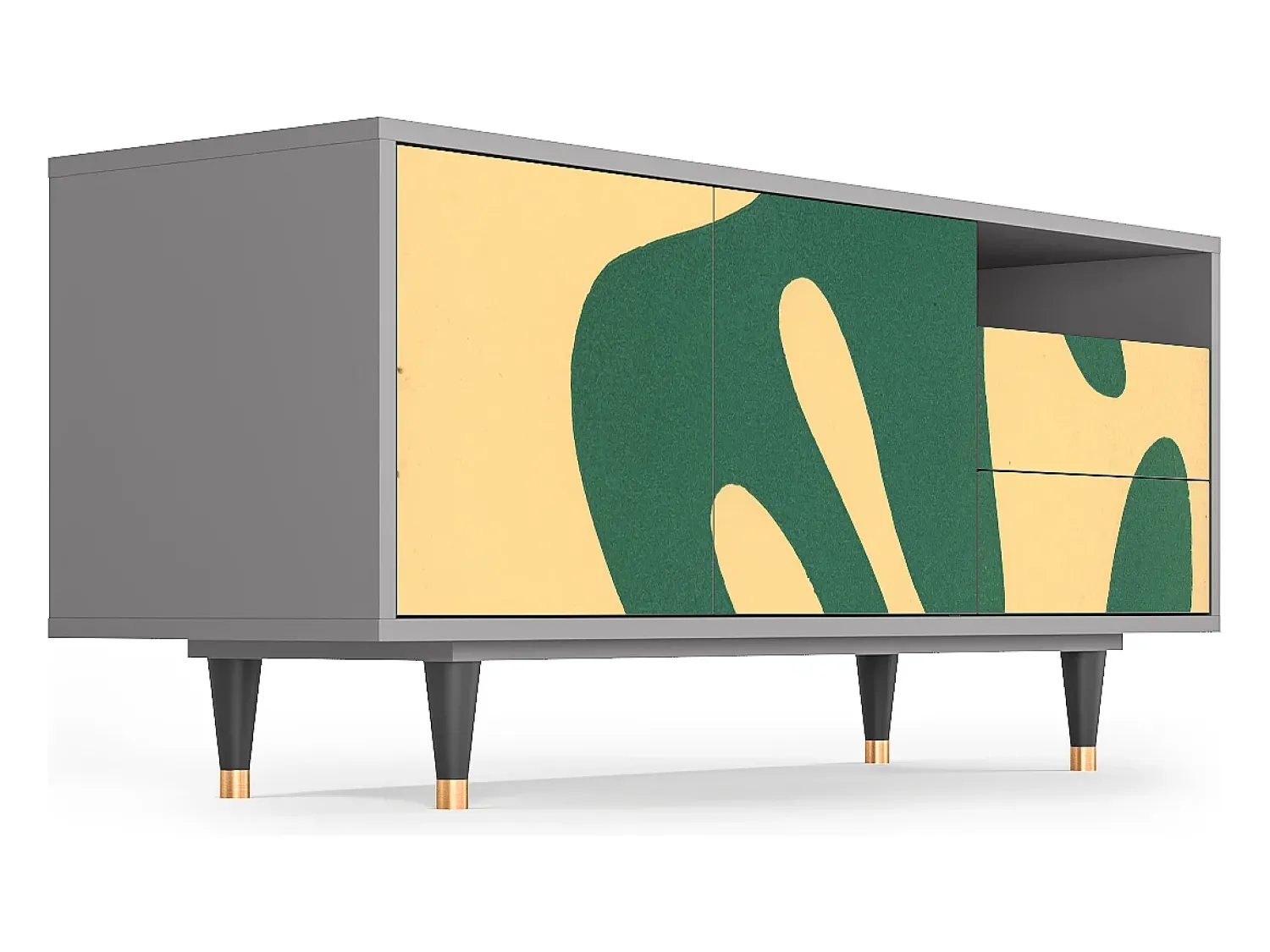 Móvel De Tv| Mueble de TV - 125х56х41 cm - T7 - Constellations by Arp, Cinza Cinzento