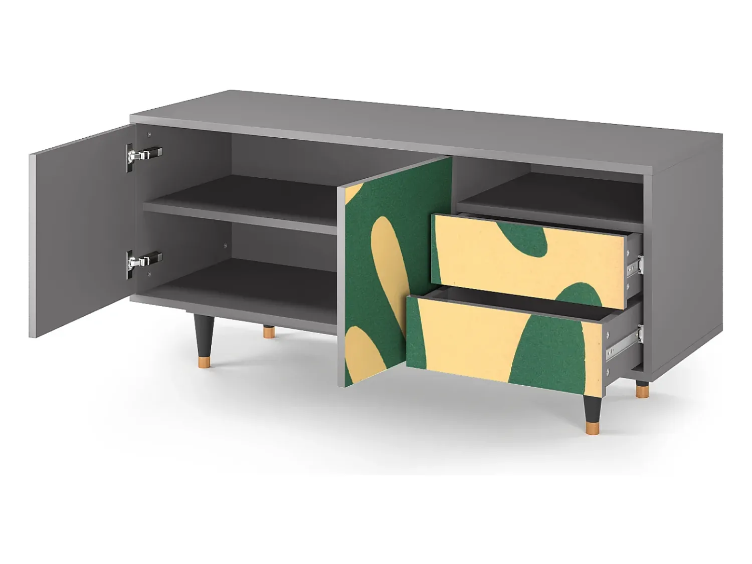 Móvel De Tv| Mueble de TV - 125х56х41 cm - T7 - Constellations by Arp, Cinza Cinzento