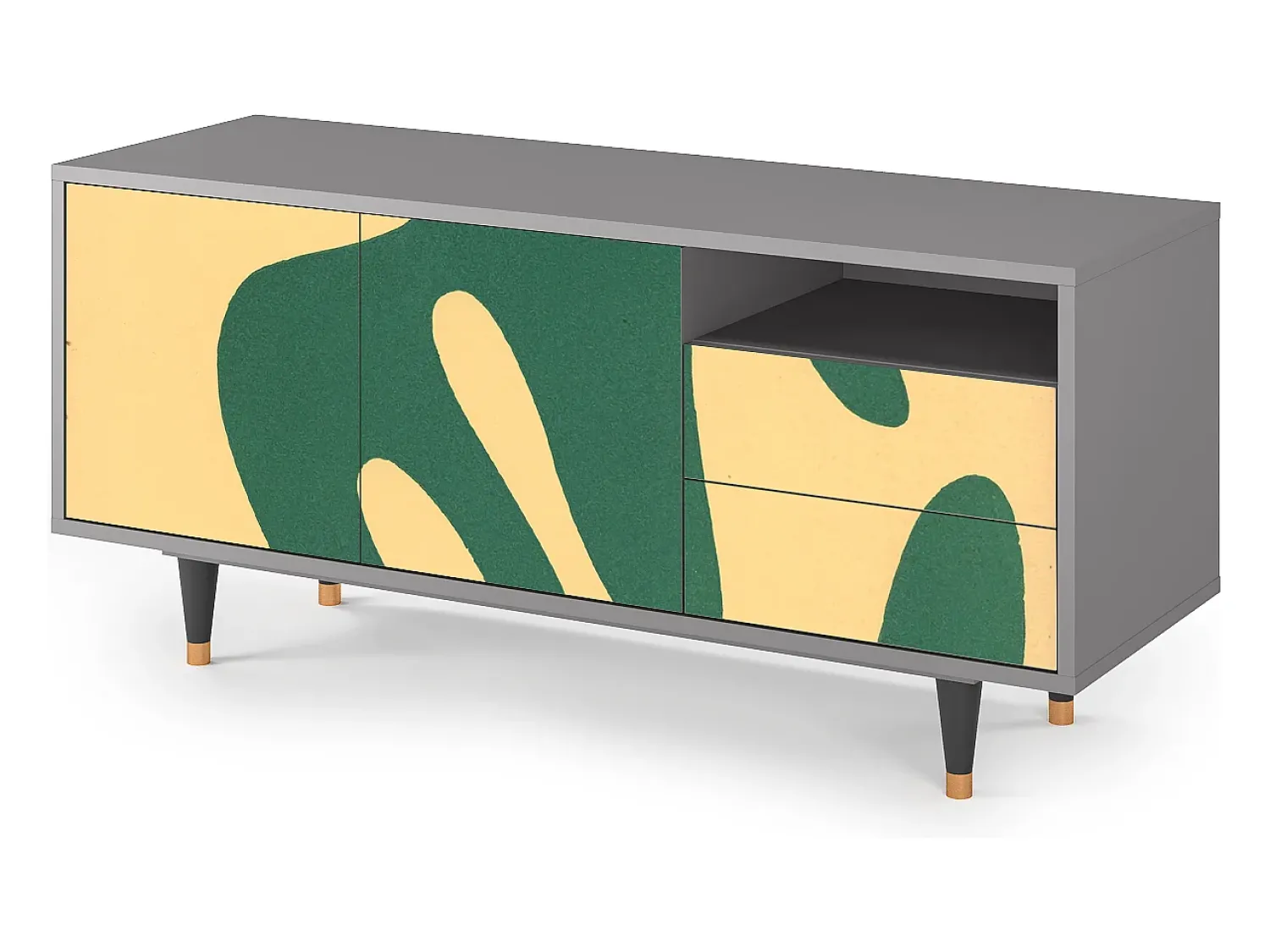 Móvel De Tv| Mueble de TV - 125х56х41 cm - T7 - Constellations by Arp, Cinza Cinzento